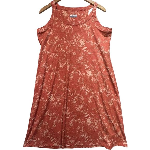 Columbia Dresses & Skirts - Columbia Women's Sleeveless Cold Bay Tank Dress Stretch Size XL Rusty Printed